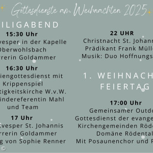 Weihnachtsgottesdienste